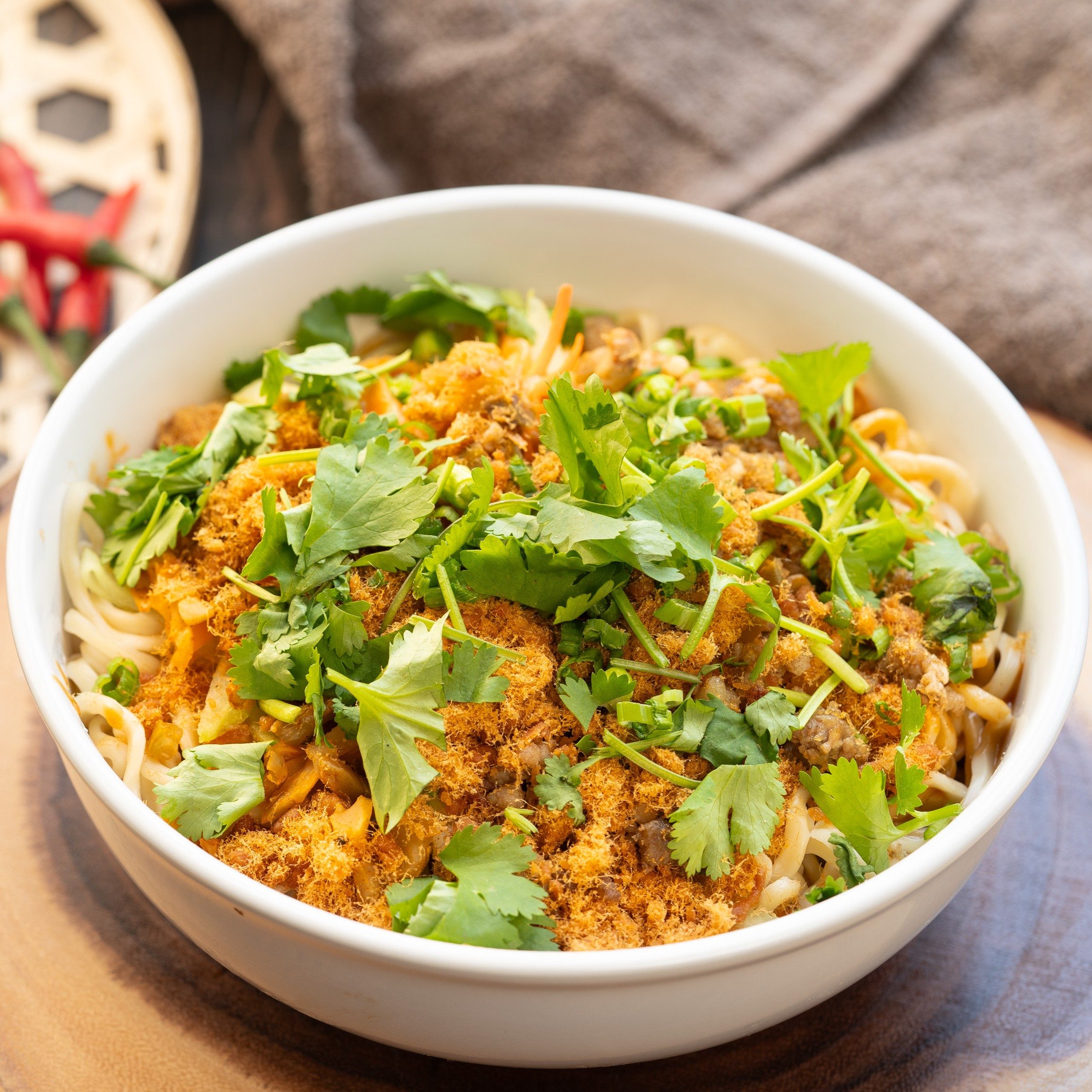 Dan Dan Noodles In Peanut Sauce