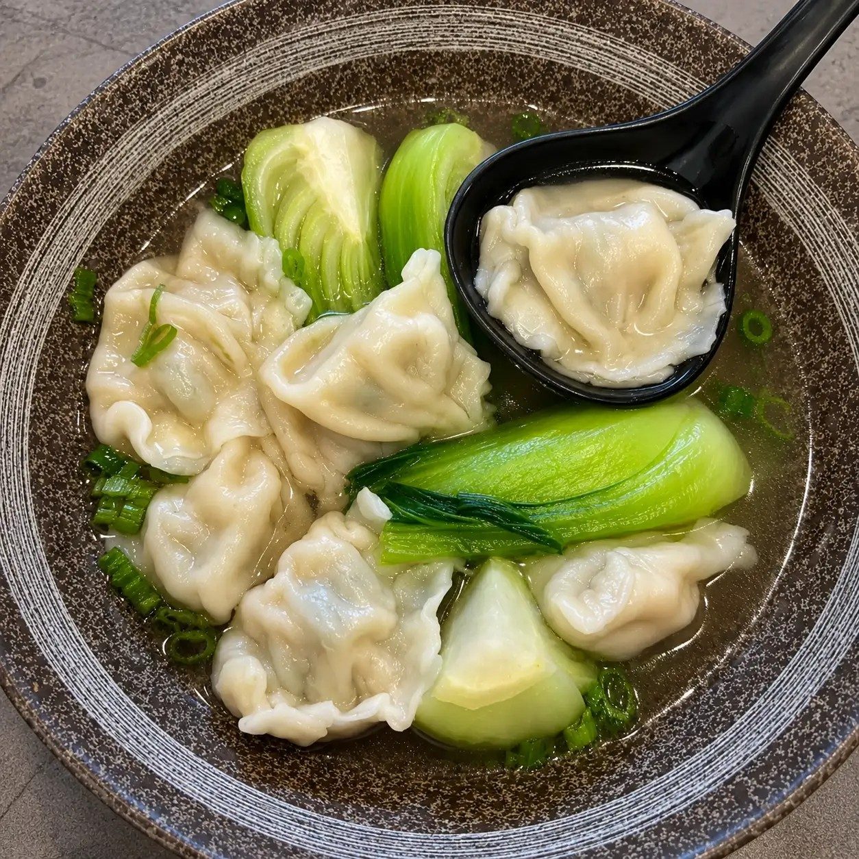 Wonton Or Dumpling In House Broth.